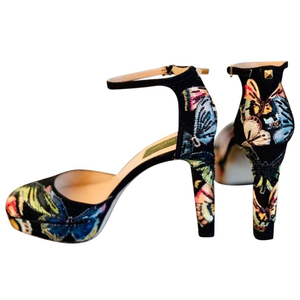 Valentino | Butterfly Suede Embellished Pump